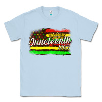 Dusty Blue juneteenth 1865 with crown flag Classic Tee - texasbilliewilder