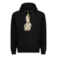 Black Cockatoo Bird Premium Hoodie - LillyAllenDesigns