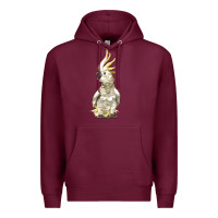 Burgundy Cockatoo Bird Premium Hoodie - LillyAllenDesigns