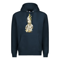 Navy Cockatoo Bird Premium Hoodie - LillyAllenDesigns