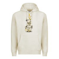 Oatmeal Heather Cockatoo Bird Premium Hoodie - LillyAllenDesigns