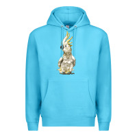 Ocean Blue Cockatoo Bird Premium Hoodie - LillyAllenDesigns