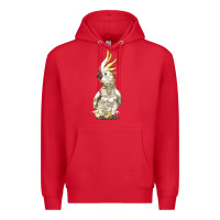 Red Cockatoo Bird Premium Hoodie - LillyAllenDesigns