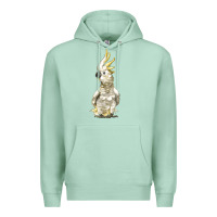 Seafoam Cockatoo Bird Premium Hoodie - LillyAllenDesigns