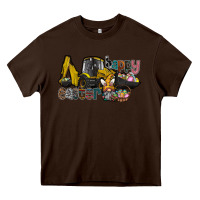 Chocolate Brown Happy Easter Heavy Core Tee - CowhideDigitalArt