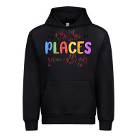 Black oh the places you will go Urban Hoodie - MaliasSmallBusiness