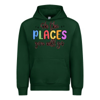 Forest Green oh the places you will go Urban Hoodie - MaliasSmallBusiness