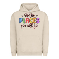 Pigment French Oak oh the places you will go Urban Hoodie - MaliasSmallBusiness