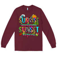 Burgundy sunrise sunburn sunset repeat Long Sleeve Tee - RanaPortraitStore