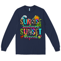 Navy sunrise sunburn sunset repeat Long Sleeve Tee - RanaPortraitStore