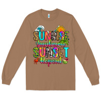 Toasted Coconut sunrise sunburn sunset repeat Long Sleeve Tee - RanaPortraitStore