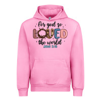 Fuchsia Pink for god so loved the world Urban Hoodie - MaliasSmallBusiness
