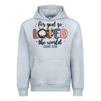Heather Grey for god so loved the world Urban Hoodie - MaliasSmallBusiness