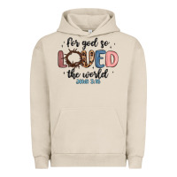 Pigment French Oak for god so loved the world Urban Hoodie - MaliasSmallBusiness