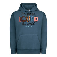 Pigment Midnight Navy for god so loved the world Urban Hoodie - MaliasSmallBusiness