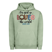 Pigment Oil Green for god so loved the world Urban Hoodie - MaliasSmallBusiness