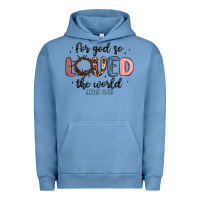 Pigment Pebble Blue for god so loved the world Urban Hoodie - MaliasSmallBusiness