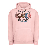 Pigment Salmon for god so loved the world Urban Hoodie - MaliasSmallBusiness
