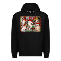 Black merry christmas goats Premium Hoodie - Jasminsmagicworld