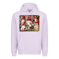 Lilac merry christmas goats Premium Hoodie - Jasminsmagicworld