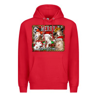 Red merry christmas goats Premium Hoodie - Jasminsmagicworld