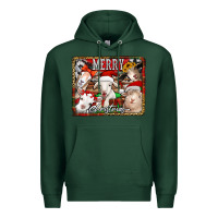 Sports Green merry christmas goats Premium Hoodie - Jasminsmagicworld
