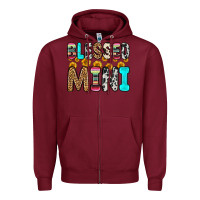 Burgundy blessed mini Zipper Hoodie - Zillion Design Studio
