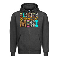 Charcoal Heather blessed mini Zipper Hoodie - Zillion Design Studio