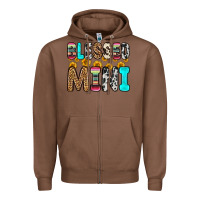 Chestnut blessed mini Zipper Hoodie - Zillion Design Studio