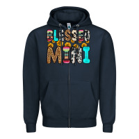 Navy blessed mini Zipper Hoodie - Zillion Design Studio