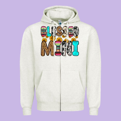 Blessed Mini Zipper Hoodie Designed By Zillion Design Studio