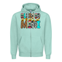 Seafoam blessed mini Zipper Hoodie - Zillion Design Studio