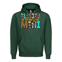 Sports Green blessed mini Zipper Hoodie - Zillion Design Studio