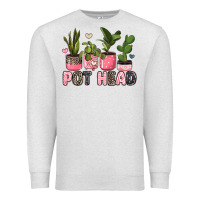Oatmeal Heather pot head plants Premium Sweatshirt - JahusDesignShop