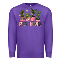 Purple pot head plants Premium Sweatshirt - JahusDesignShop