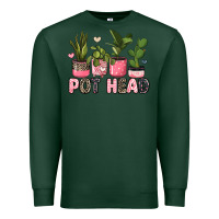 Sports Green pot head plants Premium Sweatshirt - JahusDesignShop
