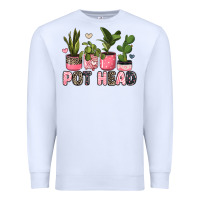 White pot head plants Premium Sweatshirt - JahusDesignShop