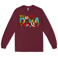 Burgundy diva Long Sleeve Tee - RanaPortraitStore