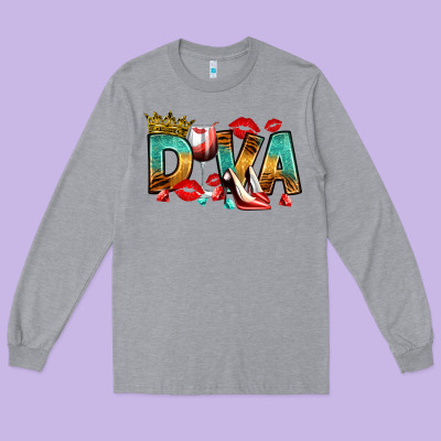 Diva Long Sleeve Tee Designed By Ranaportraitstore