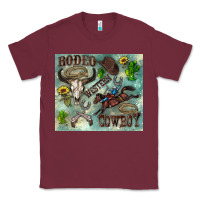 Burgundy country western Classic Tee - Zillion Design Studio