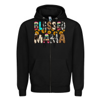 Black blessed mama Zipper Hoodie - Zillion Design Studio