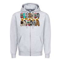 Heather Grey blessed mama Zipper Hoodie - Zillion Design Studio
