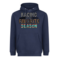 Navy racing is my favorite season Heavyweight Hoodie - CowhideDigitalArt