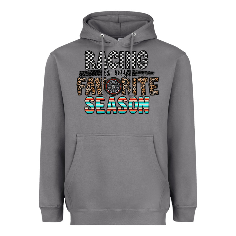 Racing Is My Favorite Season Heavyweight Hoodie by CowhideDigitalArt | Teevron