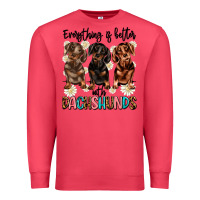 Cardinal everything is better with dachshunds Premium Sweatshirt - JahusDesignShop