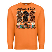 Carrot everything is better with dachshunds Premium Sweatshirt - JahusDesignShop