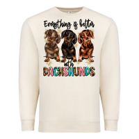 Sandshell everything is better with dachshunds Premium Sweatshirt - JahusDesignShop