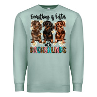 Seafoam everything is better with dachshunds Premium Sweatshirt - JahusDesignShop