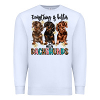 White everything is better with dachshunds Premium Sweatshirt - JahusDesignShop