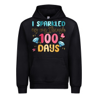 Black i sparkled my way through 100 days Urban Hoodie - MaliasSmallBusiness